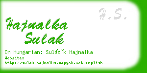 hajnalka sulak business card